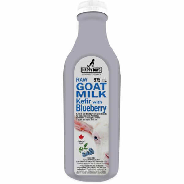 Happy Days Raw Goat Milk Kefir Blueberries 975ml