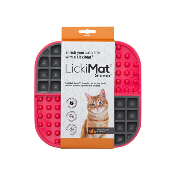 LickiMat Slomo Cat Red