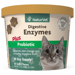 NaturVet Soft Chew Digestive Enzyme & Probiotic 60CT / Cat